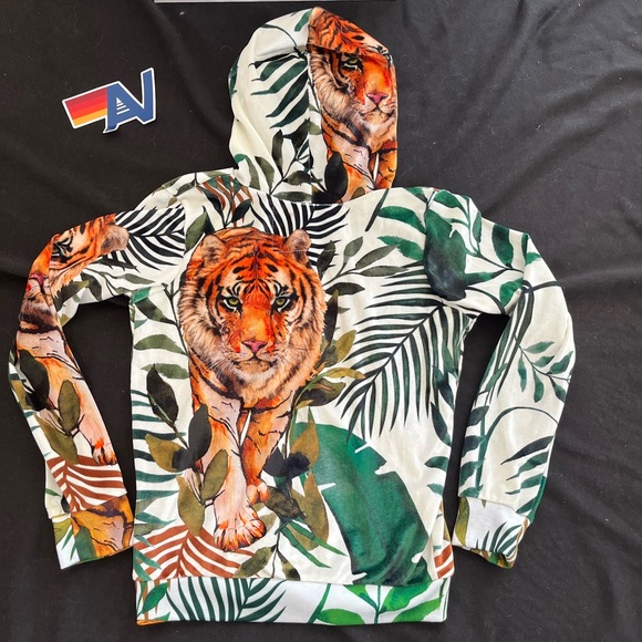 - - New with Tag kids Aviator Nation Zip up Velvet TIGER hoodie Size… - Picture 4 of 5